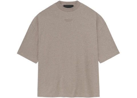 FEAR OF GOD ESSENTIALS SMALL LOGO TEE CORE HEATHER