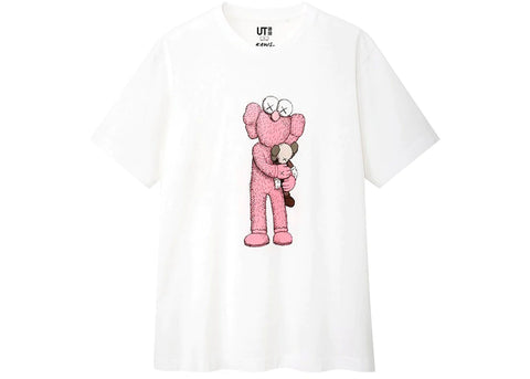 KAWS X UNIQLO PINK BFF TIME OFF TEE 2023 KIDS "WHITE/PINK"