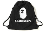 BAPE APE HEAD DRAW STRING BAG W "BLACK/PINK"