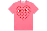 CDG PLAY RED DOT HEART TEE "PINK"