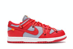 NIKE DUNK LOW LTHR/OW "OFF WHITE UNIVERSITY RED"