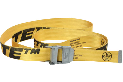 OFF-WHITE INDUSTRIAL BELT 2"0 "YELLOW/SILVER BUCKLE"
