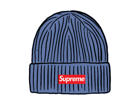 SUPREME OVERDYED BEANIE SS21 "BLUE"