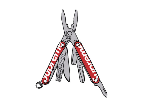 SUPREME LEATHERMAN SQUIRT PS4 MULTITOOL "RED"