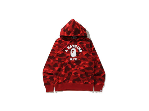 BAPE COLLEGEE LOGO PULLOVERE HOODIE "RED CAMO"