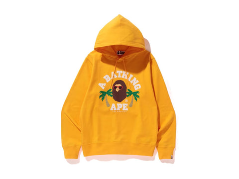 BAPE COLLEGE GREEN LOGO PULLOVER HOODIE "YELLOW"