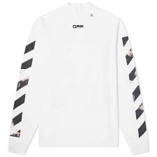 OFF-WHITE CARAVAGGIO SQUARE DOUBLE SLEEVE L/S OS TEE "WHITE"